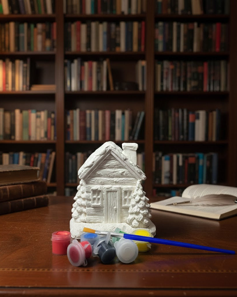 Tütsülük Kış Evi + 6 Renk Boya + Fırça