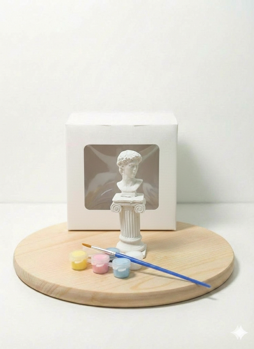 Antik Büst + 6 Adet Boya + 2 Adet Fıça