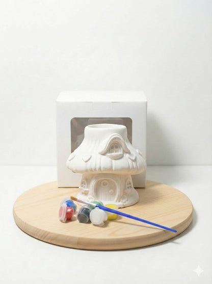 Mantar Kulübe + 6 Renk Boya + 2 Fırça