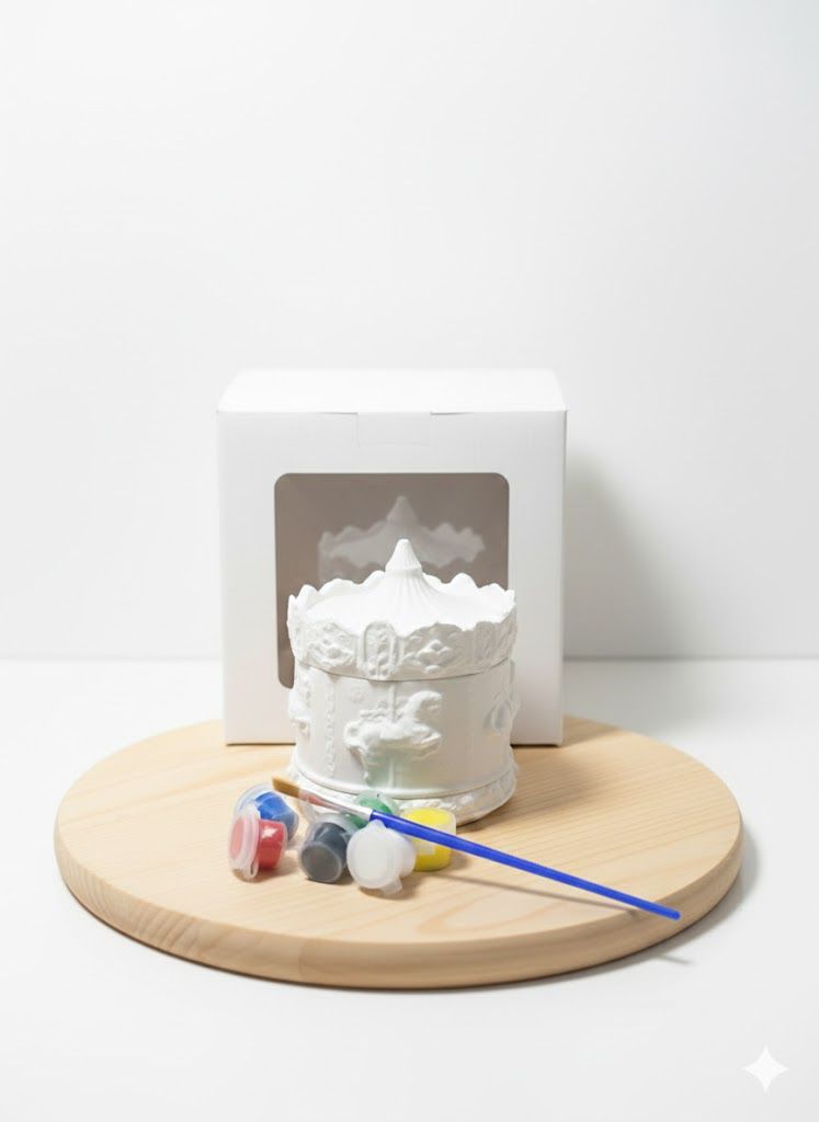 Atlı Karınca Kutu + 6 Renk Boya + 2 Fırça