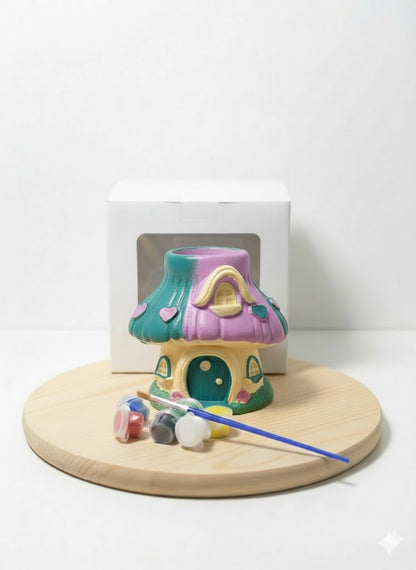 Mantar Kulübe + 6 Renk Boya + 2 Fırça